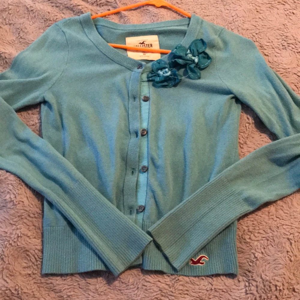 Blue cardigan
